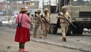 Military personnel clearing roadblocks by protesters in Arequipa (JOSE SOTOMAYOR/EPA-EFE/Shutterstock)