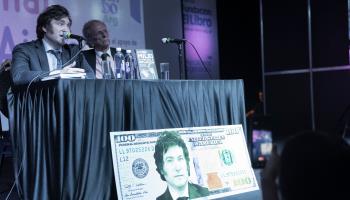  Javier Milei presenting his book The End of Inflation (Esteban Osorio/Shutterstock)