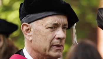 Actor Tom Hanks receives an honorary doctorate from Harvard University, May 25, 2023 (CJ Gunther/EPA-EFE/Shutterstock)