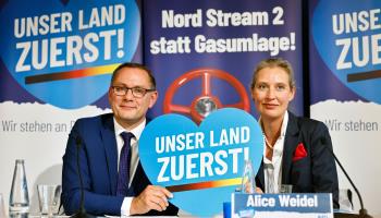 Tino Chrupalla and Alice Weidel, co-leaders of the Alternative for Germany party (Hannibal Hanschke/EPA-EFE/Shutterstock)