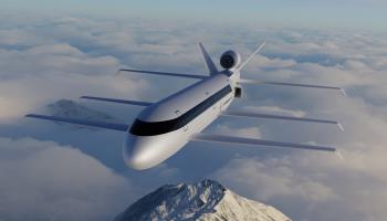 Concept illustration of a six-wing low-carbon-plane, August 2021 (ABACA/Shutterstock)