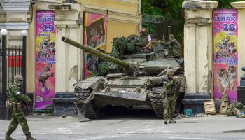 Wagner troops take up position in Rostov-on-Don during the June 24 uprising (STRINGER/EPA-EFE/Shutterstock)