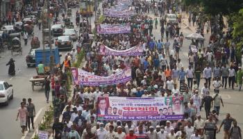 A recent protest involving activists of the opposition Bangladesh Nationalist Party (Md Mehedi Hasan/Pacific Press/Shutterstock)