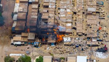  Fire in Omdurman market, Khartoum, Sudan, June 2, 2023 (Shutterstock)