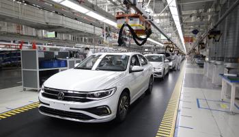 Production line of East China Base of FAW-Volkswagen in Jimo District, Qingdao City, east China's Shandong Province.(Shutterstock)