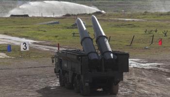 A Russian Iskander-M mobile short-range ballistic missile launcher seen near Moscow (Maxim Shipenkov/EPA-EFE/Shutterstock)