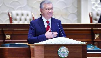 Shavkat Mirzioyev is inaugurated as president, Tashkent, July 14 (Xinhua/Shutterstock)