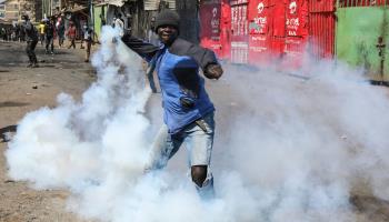 Protestors clash with police in Nairobi, July 19, 2023 (Daniel Irungu/EPA-EFE/Shutterstock)