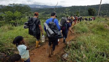 Venezuelan migrants seeking to cross from Colombia to Panama through the Darien Gap (Mauricio Duenas Castaneda/EPA-EFE/Shutterstock)
