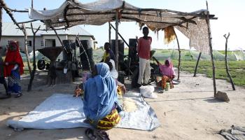 Internally displaced persons camp in Maiduguri, in Nigeria's north-eastern state of Borno, February 2022 (Akintunde Akinleye/EPA-EFE/Shutterstock)