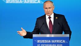 Russian President Vladimir Putin at the 2023 Russia-Africa Summit, July 2023 (APAImages/Shutterstock)