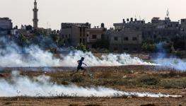 Palestinian demonstration near the Gaza border against Israel's Jenin operation, July 2023. (Shutterstock)