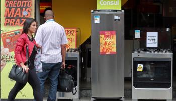 A retailer offering credit terms for household appliances (Marcelo Sayao/EPA-EFE/Shutterstock)