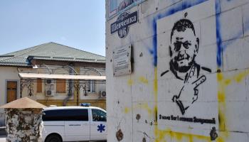 Graffiti depicting General Valery Zaluzhny, head of Ukraine's armed forces. Zaluzhny enjoys tremendous popularity in Ukraine (Andriy Andriyenko/SOPA Images/Shutterstock)