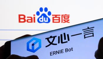 Illustration image of Chinese Baidu's ERNIE Bot, a large language model-based artificial intelligence system (Shutterstock)