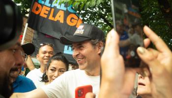 Gutierrez announces his candidacy for mayor of Medellin. July, 2023. (Jessica Patino/LongVisual via ZUMA Press Wire/Shutterstock)