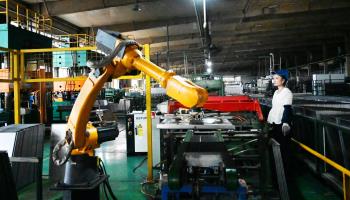 Industrial robot in a factory in China (Costfoto/NurPhoto/Shutterstock)