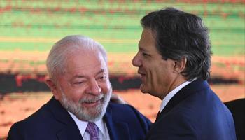President Lula da Silva and Finance Minister Fernando Haddad (Andre Borges/EPA-EFE/Shutterstock)