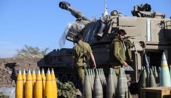 Israeli soldiers deployed near the Lebanese border, October 18 (Xinhua/Shutterstock)