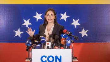 Opposition primary winner Maria Corina Machado (MIGUEL GUTIERREZ/EPA-EFE/Shutterstock)