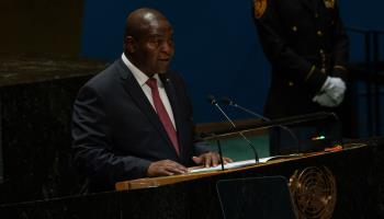 President Faustin-Archange Touadera addressing the UN General Assembly, September 2023 (Derek French/Shutterstock)