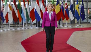 European Commission President Ursula von der Leyen  (Nicolas Economou/NurPhoto/Shutterstock)
