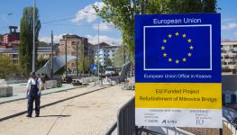 Bridge over the Ibar river in Mitrovica, Kosovo, refurbished with EU support (Shutterstock)