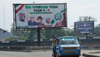 Rivers State 2019 campaign poster for the Peoples Democratic Party (PDP) (JAYDEN JOSHUA/EPA-EFE/Shutterstock)
