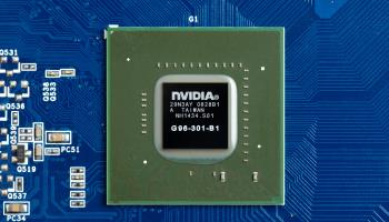 NVIDIA GeForce 9500 GT processor on ASUS graphics card (Shutterstock)