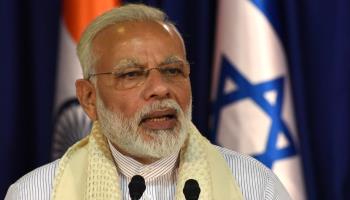 Prime Minister Narendra Modi during his visit to Israel in 2017 (Debbie Hill/Pool/EPA/Shutterstock)