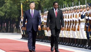 President Hakainde Hichilema visits China for informal talks, September 15 (Xinhua/Shutterstock)