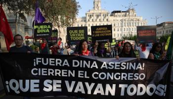 A protest against the president, Congress and public prosecutor (Paolo Aguilar/EPA-EFE/Shutterstock)