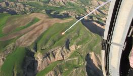 Flare shot from a US Black Hawk helicopter over Erbil, Iraqi Kurdistan (Shutterstock)