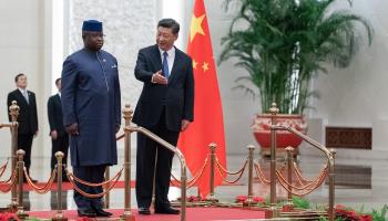 Sierra Leone's President Julius Maada Bio and Chinese President Xi Jinping, August 2018 (Roman Pilipey/POOL/EPA-EFE/Shutterstock)