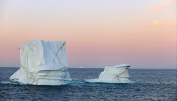 Icebergs seen off Baffin Island, Nunavut, inside the Arctic Circle (E Baccega/imageBROKER/Shutterstock)