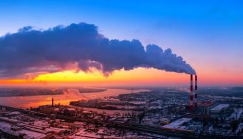 Carbon emissions over a city (Shutterstock)