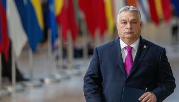 Hungarian Prime Minister Viktor Orban arrives for the EU summit that decided to start accession talks with Ukraine, Brussels, December 14 (Hollandse Hoogte/Shutterstock)