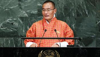 People’s Democratic Party leader Tshering Tobgay in 2017, during his first term as prime minister (Justin Lane/EPA-EFE/Shutterstock)