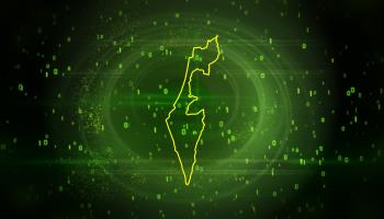 Map of Israel against a tech background (Shutterstock/Kreativorks)