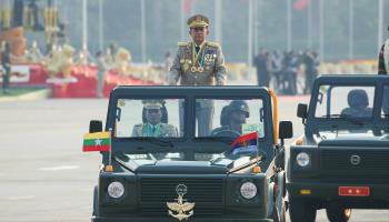 Junta leader Min Aung Hlaing (Chine Nouvelle/SIPA/Shutterstock)
