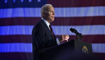 President Joe Biden speaks at a campaign event in Las Vegas, February 4, 2023 (David Becker/EPA-EFE/Shutterstock)