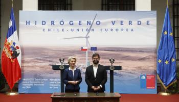 President Gabriel Boric and European Commission President Ursula von der Leyen launch a joint Chile-EU green hydrogen cooperation initiative (ELVIS GONZALEZ/EPA-EFE/Shutterstock)