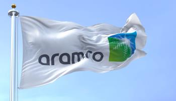 An Aramco flag (Shutterstock)