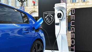 Free2Move’s easyWallbox for full electric and hybrid vehicle charging at home, Turin, November 12, 2021 (Antonello Marangi/Shutterstock)
