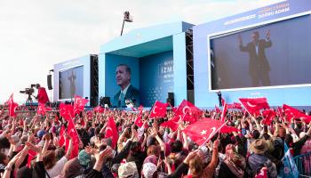 President Recep Tayyip Erdogan at an election rally in May 2023 (Shutterstock)