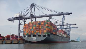 A container vessel moored at the port of Lazaro Cardenas, Michoacan (Shutterstock)