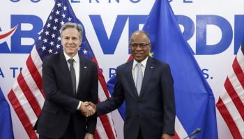 Cape Verde Prime Minister Ulisses Correia e Silva meets with US Secretary of State Antony Blinken, January 2024 (ELTON MONTEIRO/EPA-EFE/Shutterstock)