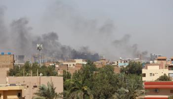 Smoke rises over Khartoum amid fighting between SAF and the RSF, April 19, 2023 (STRINGER/EPA-EFE/Shutterstock)