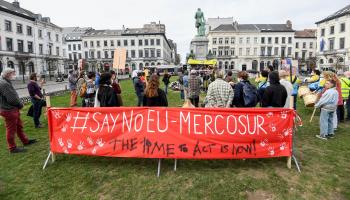 A protest against the planned EU-Mercosur trade deal (Isopix/Shutterstock)