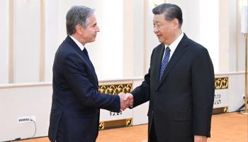 Chinese President Xi Jinping (right) meets US Secretary of State Antony Blinken (left) in Beijing (Xinhua/Shutterstock)